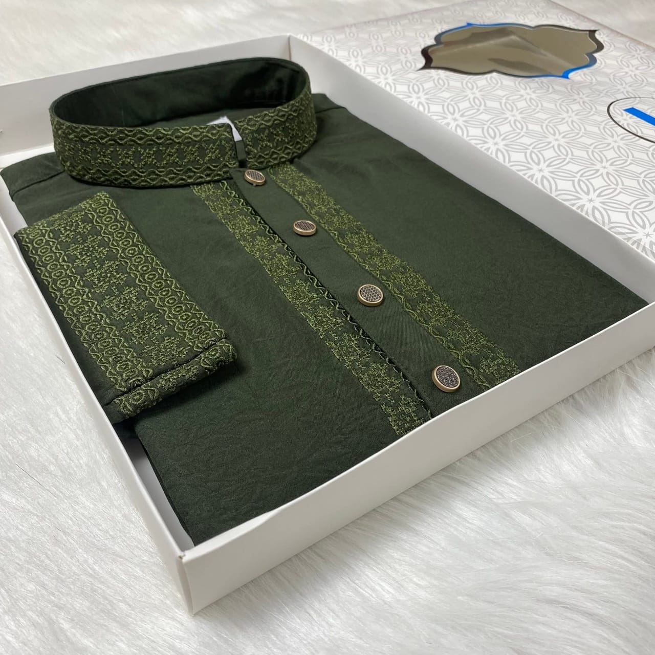 Premium Stretch Fabric Panjabi – Exclusive Trendy Collection_Forest Green
