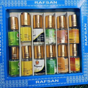 12 পিস হালাল আত্তার কম্বো প্যাক (৩ml করে) – 12 Fragrance Halal Attar Combo Pack | Aina Attar Roll-On Perfume